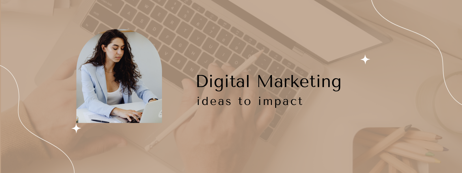 Creative digital marketer working on a laptop, representing innovative digital marketing strategies, online branding, and ideas that create real business impact.